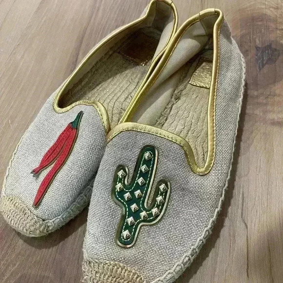 Tory Burch Santa Fe Espadrilles Cactus/Pepper - Picture 2 of 8